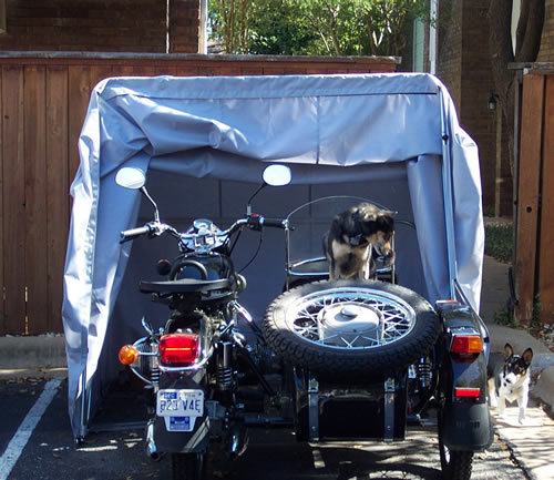 Sidecar motorcycle covercover, sidecar storage