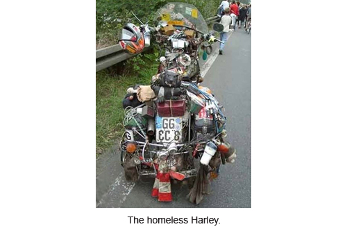 The homeless Harley.