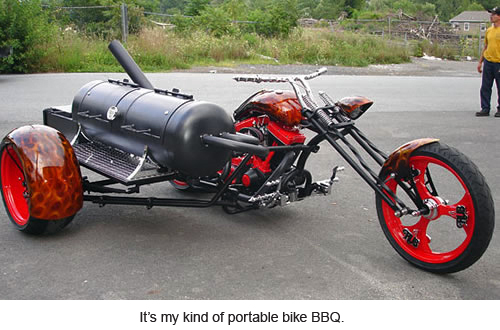 It's kind of portable bike BBQ.